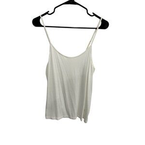 Merona Sleeveless Camisole Top White Sz XL Scoop Neck Minimalist Intimate